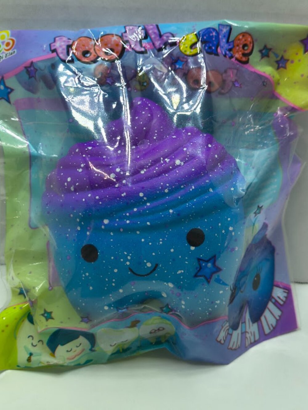 SanQi Elan Galaxy Cupcake Tooth Squishy Kawaii Slow Rising Squishies NEW - Picture 2 of 4